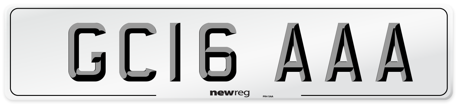 GC16 AAA Number Plate from New Reg